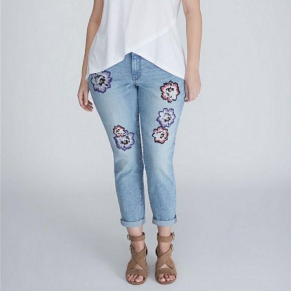 Embroidered Lane Bryant Jeans